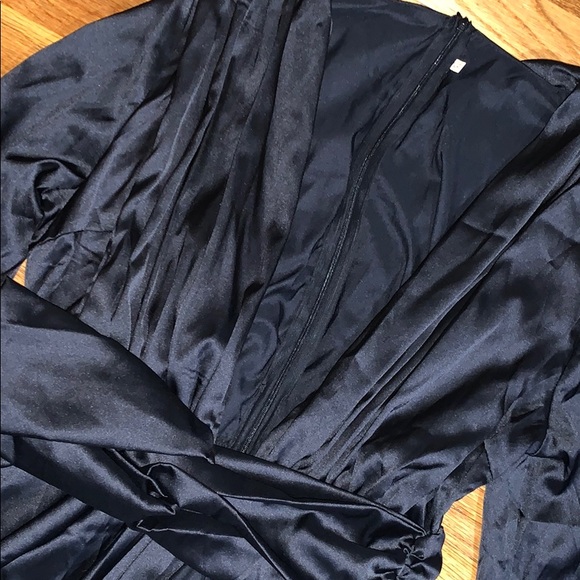 Black Satin Dress - Picture 3 of 4